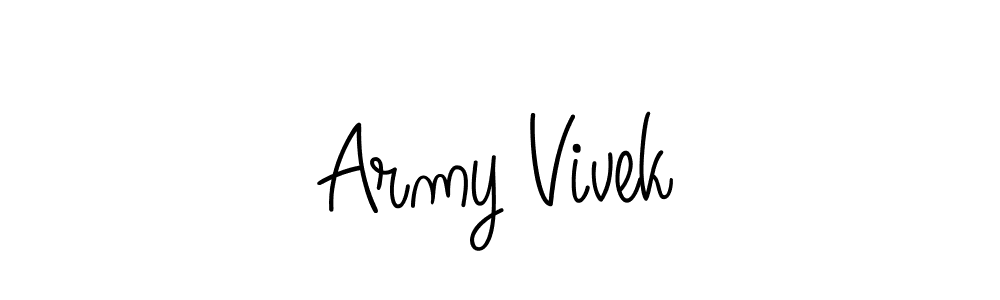 Make a beautiful signature design for name Army Vivek. Use this online signature maker to create a handwritten signature for free. Army Vivek signature style 5 images and pictures png