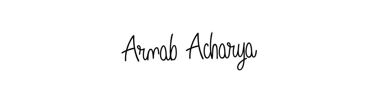 Create a beautiful signature design for name Arnab Acharya. With this signature (Angelique-Rose-font-FFP) fonts, you can make a handwritten signature for free. Arnab Acharya signature style 5 images and pictures png