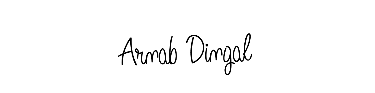How to make Arnab Dingal name signature. Use Angelique-Rose-font-FFP style for creating short signs online. This is the latest handwritten sign. Arnab Dingal signature style 5 images and pictures png