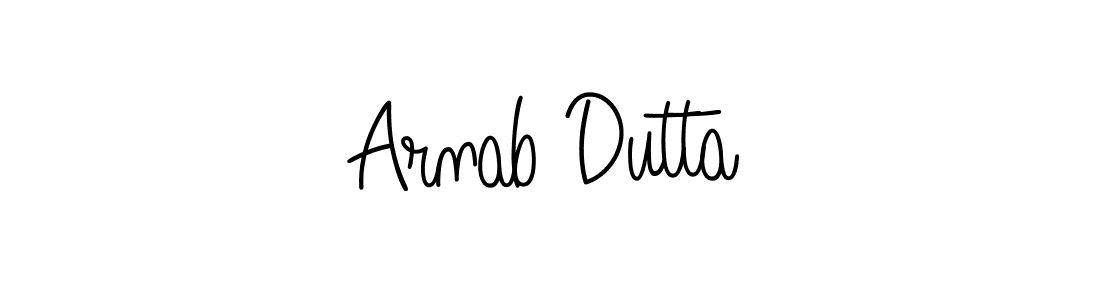 Use a signature maker to create a handwritten signature online. With this signature software, you can design (Angelique-Rose-font-FFP) your own signature for name Arnab Dutta. Arnab Dutta signature style 5 images and pictures png