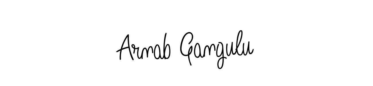 Design your own signature with our free online signature maker. With this signature software, you can create a handwritten (Angelique-Rose-font-FFP) signature for name Arnab Gangulu. Arnab Gangulu signature style 5 images and pictures png