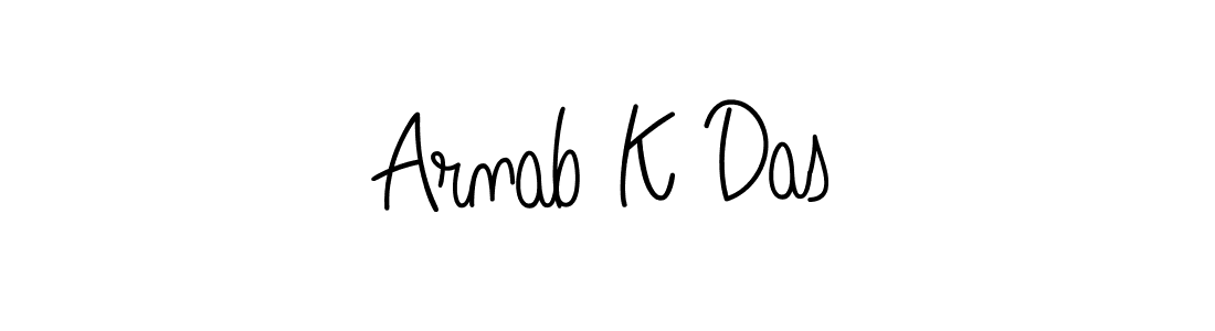 Make a beautiful signature design for name Arnab K Das. With this signature (Angelique-Rose-font-FFP) style, you can create a handwritten signature for free. Arnab K Das signature style 5 images and pictures png