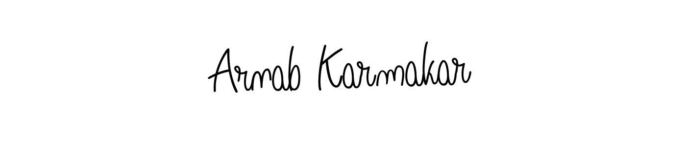 Design your own signature with our free online signature maker. With this signature software, you can create a handwritten (Angelique-Rose-font-FFP) signature for name Arnab Karmakar. Arnab Karmakar signature style 5 images and pictures png