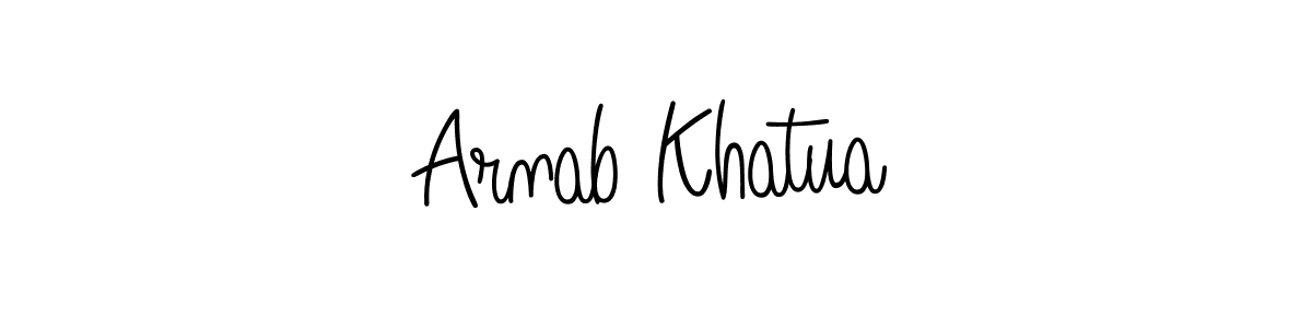 How to make Arnab Khatua name signature. Use Angelique-Rose-font-FFP style for creating short signs online. This is the latest handwritten sign. Arnab Khatua signature style 5 images and pictures png