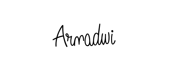 Make a beautiful signature design for name Arnadwi. With this signature (Angelique-Rose-font-FFP) style, you can create a handwritten signature for free. Arnadwi signature style 5 images and pictures png