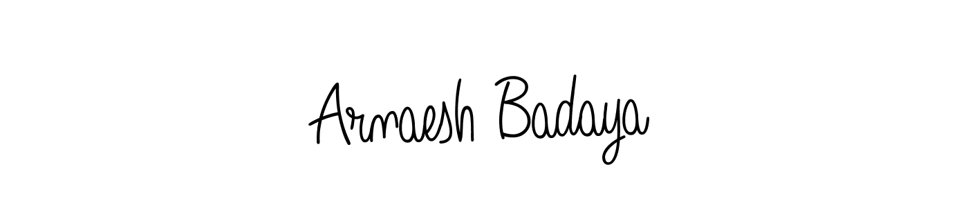 Arnaesh Badaya stylish signature style. Best Handwritten Sign (Angelique-Rose-font-FFP) for my name. Handwritten Signature Collection Ideas for my name Arnaesh Badaya. Arnaesh Badaya signature style 5 images and pictures png