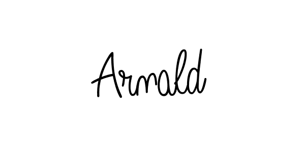 Make a beautiful signature design for name Arnald. With this signature (Angelique-Rose-font-FFP) style, you can create a handwritten signature for free. Arnald signature style 5 images and pictures png