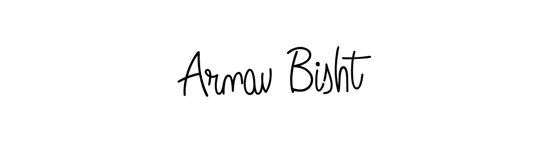 The best way (Angelique-Rose-font-FFP) to make a short signature is to pick only two or three words in your name. The name Arnav Bisht include a total of six letters. For converting this name. Arnav Bisht signature style 5 images and pictures png