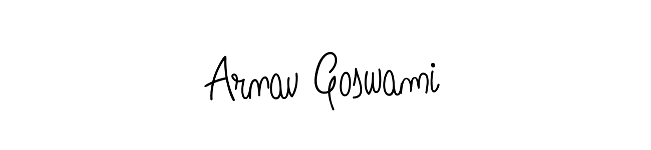 Also we have Arnav Goswami name is the best signature style. Create professional handwritten signature collection using Angelique-Rose-font-FFP autograph style. Arnav Goswami signature style 5 images and pictures png