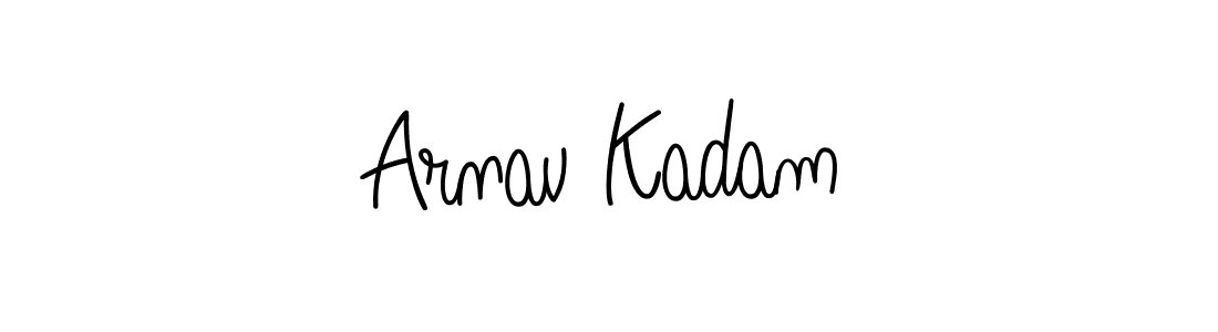 This is the best signature style for the Arnav Kadam name. Also you like these signature font (Angelique-Rose-font-FFP). Mix name signature. Arnav Kadam signature style 5 images and pictures png
