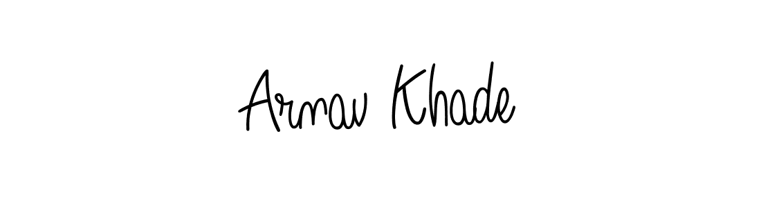 if you are searching for the best signature style for your name Arnav Khade. so please give up your signature search. here we have designed multiple signature styles  using Angelique-Rose-font-FFP. Arnav Khade signature style 5 images and pictures png