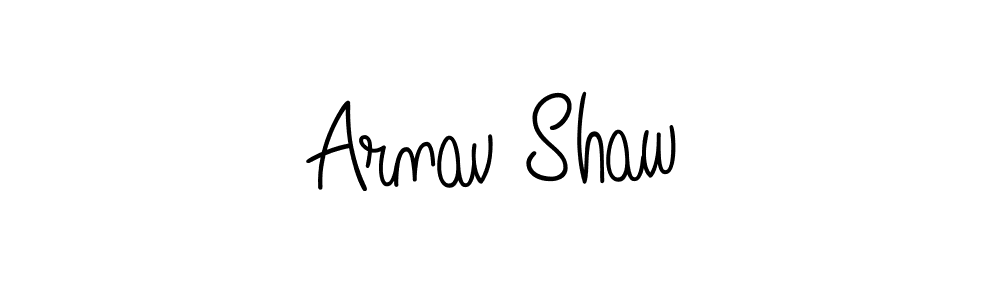 Use a signature maker to create a handwritten signature online. With this signature software, you can design (Angelique-Rose-font-FFP) your own signature for name Arnav Shaw. Arnav Shaw signature style 5 images and pictures png