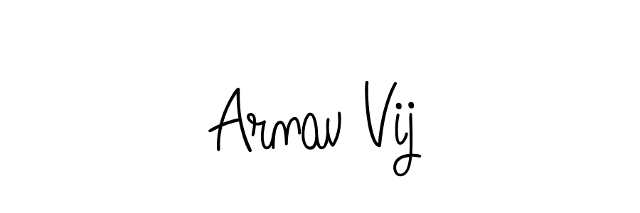 Also we have Arnav Vij name is the best signature style. Create professional handwritten signature collection using Angelique-Rose-font-FFP autograph style. Arnav Vij signature style 5 images and pictures png