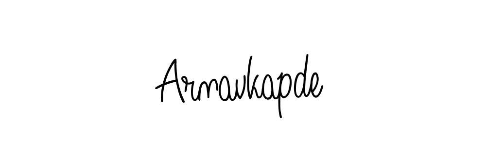 You should practise on your own different ways (Angelique-Rose-font-FFP) to write your name (Arnavkapde) in signature. don't let someone else do it for you. Arnavkapde signature style 5 images and pictures png