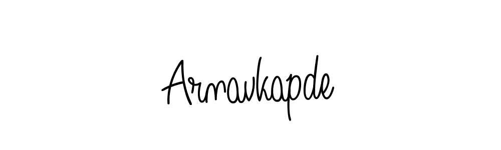 You should practise on your own different ways (Angelique-Rose-font-FFP) to write your name (Arnavkapde) in signature. don't let someone else do it for you. Arnavkapde signature style 5 images and pictures png