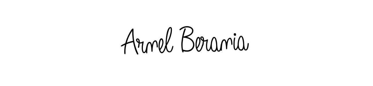 Create a beautiful signature design for name Arnel Berania. With this signature (Angelique-Rose-font-FFP) fonts, you can make a handwritten signature for free. Arnel Berania signature style 5 images and pictures png