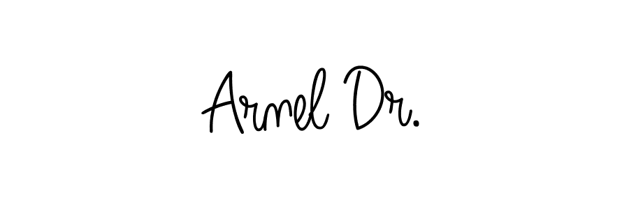 Make a beautiful signature design for name Arnel Dr.. With this signature (Angelique-Rose-font-FFP) style, you can create a handwritten signature for free. Arnel Dr. signature style 5 images and pictures png