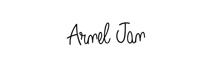 Make a beautiful signature design for name Arnel Jan. With this signature (Angelique-Rose-font-FFP) style, you can create a handwritten signature for free. Arnel Jan signature style 5 images and pictures png