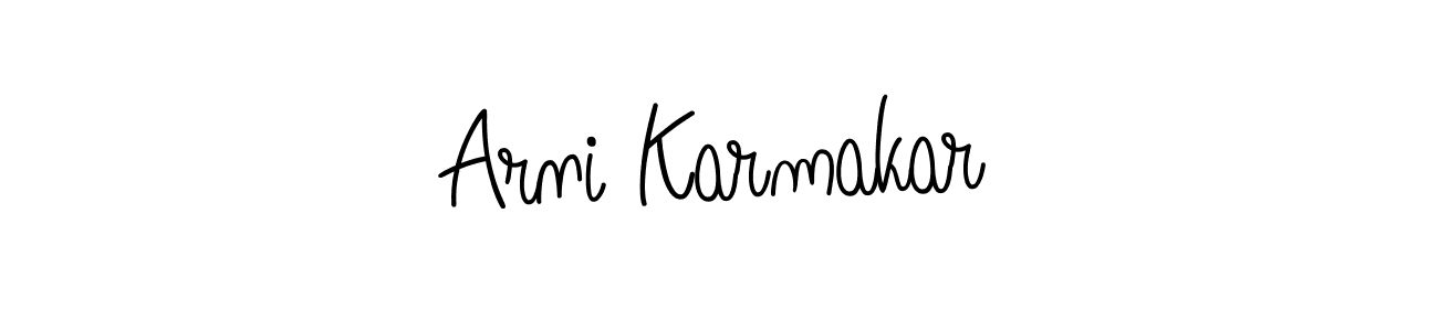 You can use this online signature creator to create a handwritten signature for the name Arni Karmakar. This is the best online autograph maker. Arni Karmakar signature style 5 images and pictures png