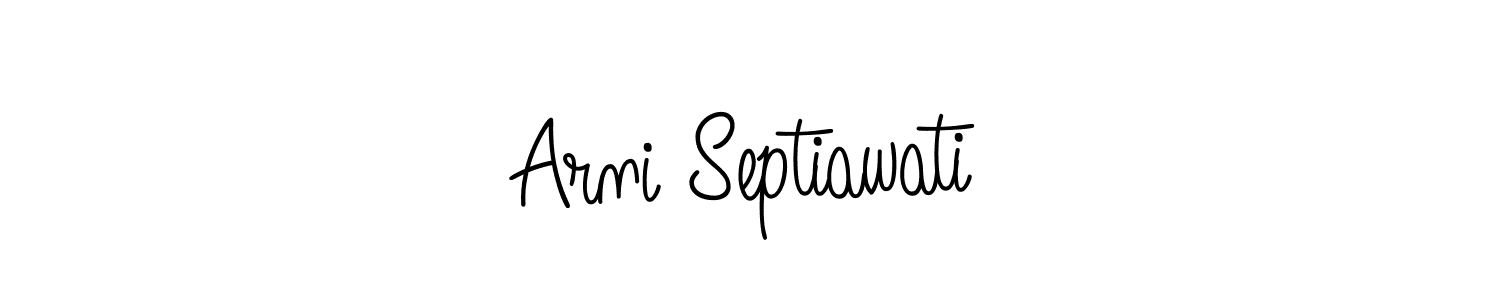 Similarly Angelique-Rose-font-FFP is the best handwritten signature design. Signature creator online .You can use it as an online autograph creator for name Arni Septiawati. Arni Septiawati signature style 5 images and pictures png