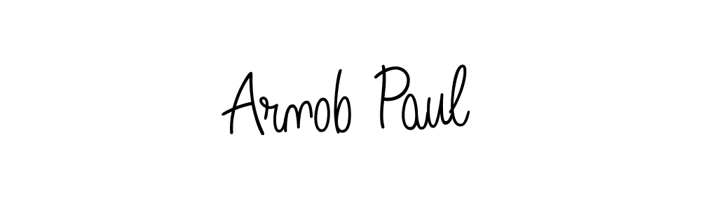 The best way (Angelique-Rose-font-FFP) to make a short signature is to pick only two or three words in your name. The name Arnob Paul include a total of six letters. For converting this name. Arnob Paul signature style 5 images and pictures png