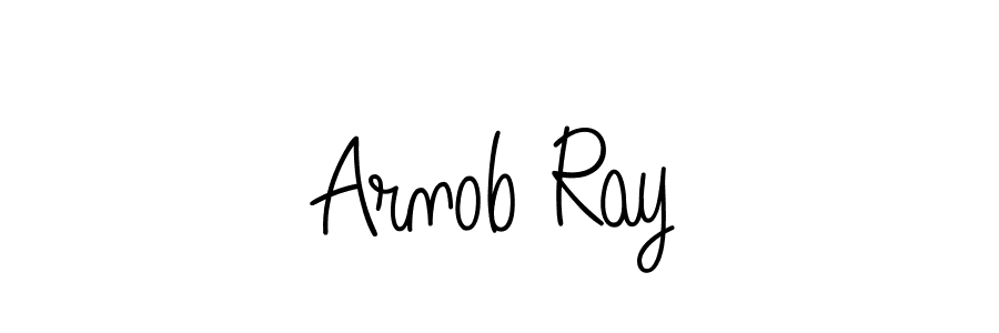 You should practise on your own different ways (Angelique-Rose-font-FFP) to write your name (Arnob Ray) in signature. don't let someone else do it for you. Arnob Ray signature style 5 images and pictures png