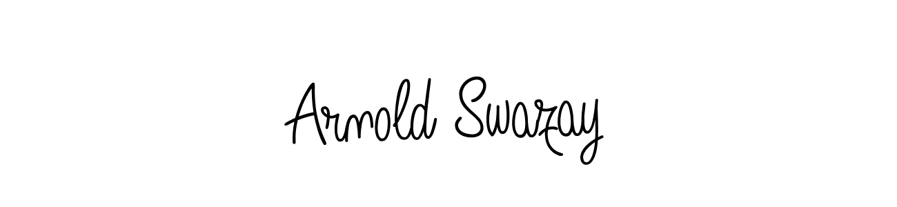 How to make Arnold Swazay name signature. Use Angelique-Rose-font-FFP style for creating short signs online. This is the latest handwritten sign. Arnold Swazay signature style 5 images and pictures png