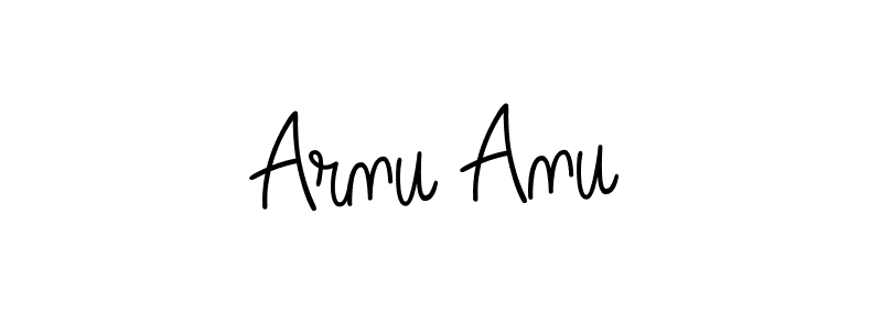 The best way (Angelique-Rose-font-FFP) to make a short signature is to pick only two or three words in your name. The name Arnu Anu include a total of six letters. For converting this name. Arnu Anu signature style 5 images and pictures png