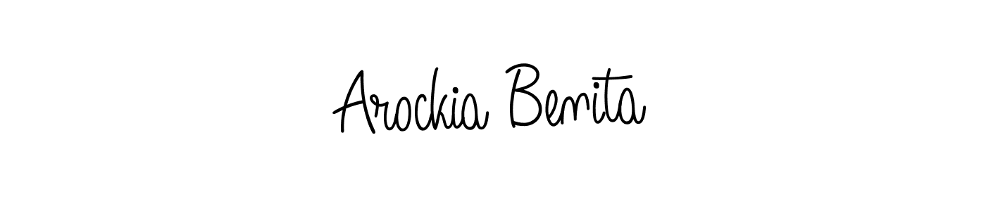 How to make Arockia Benita signature? Angelique-Rose-font-FFP is a professional autograph style. Create handwritten signature for Arockia Benita name. Arockia Benita signature style 5 images and pictures png