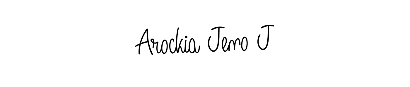 if you are searching for the best signature style for your name Arockia Jeno J. so please give up your signature search. here we have designed multiple signature styles  using Angelique-Rose-font-FFP. Arockia Jeno J signature style 5 images and pictures png