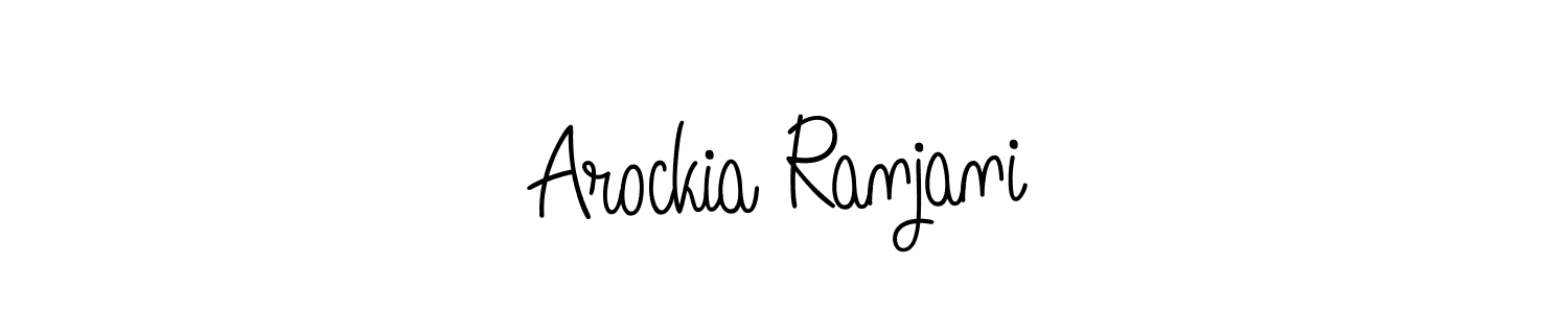 Similarly Angelique-Rose-font-FFP is the best handwritten signature design. Signature creator online .You can use it as an online autograph creator for name Arockia Ranjani. Arockia Ranjani signature style 5 images and pictures png