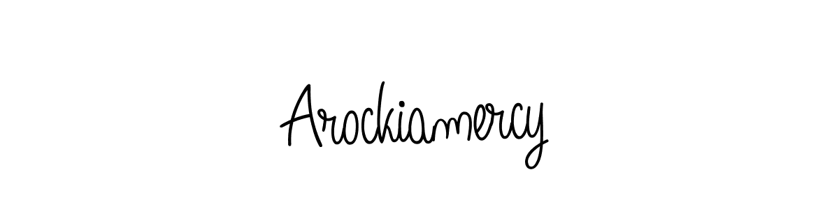 How to make Arockiamercy signature? Angelique-Rose-font-FFP is a professional autograph style. Create handwritten signature for Arockiamercy name. Arockiamercy signature style 5 images and pictures png