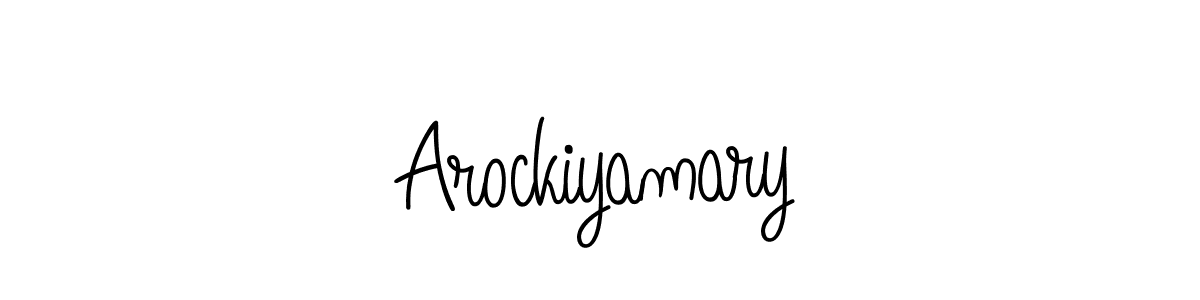 Design your own signature with our free online signature maker. With this signature software, you can create a handwritten (Angelique-Rose-font-FFP) signature for name Arockiyamary. Arockiyamary signature style 5 images and pictures png