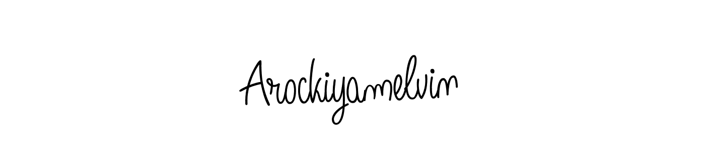 You can use this online signature creator to create a handwritten signature for the name Arockiyamelvin. This is the best online autograph maker. Arockiyamelvin signature style 5 images and pictures png