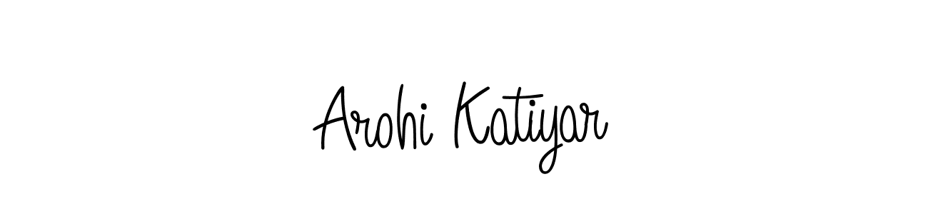 How to make Arohi Katiyar name signature. Use Angelique-Rose-font-FFP style for creating short signs online. This is the latest handwritten sign. Arohi Katiyar signature style 5 images and pictures png