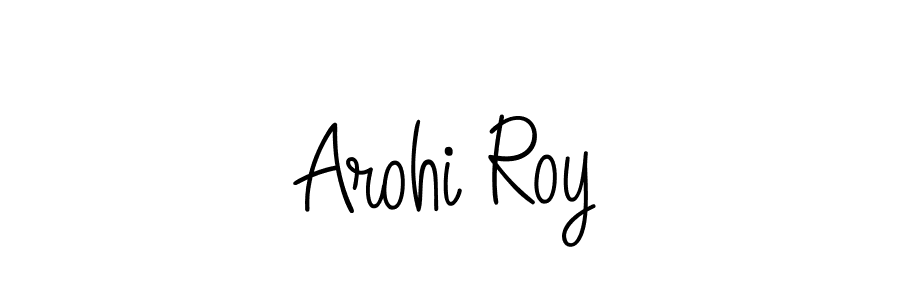 The best way (Angelique-Rose-font-FFP) to make a short signature is to pick only two or three words in your name. The name Arohi Roy include a total of six letters. For converting this name. Arohi Roy signature style 5 images and pictures png