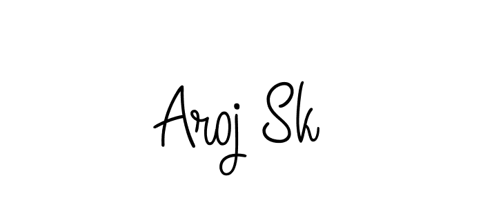 You can use this online signature creator to create a handwritten signature for the name Aroj Sk. This is the best online autograph maker. Aroj Sk signature style 5 images and pictures png