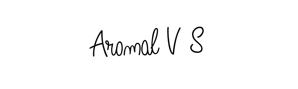 How to make Aromal V S signature? Angelique-Rose-font-FFP is a professional autograph style. Create handwritten signature for Aromal V S name. Aromal V S signature style 5 images and pictures png
