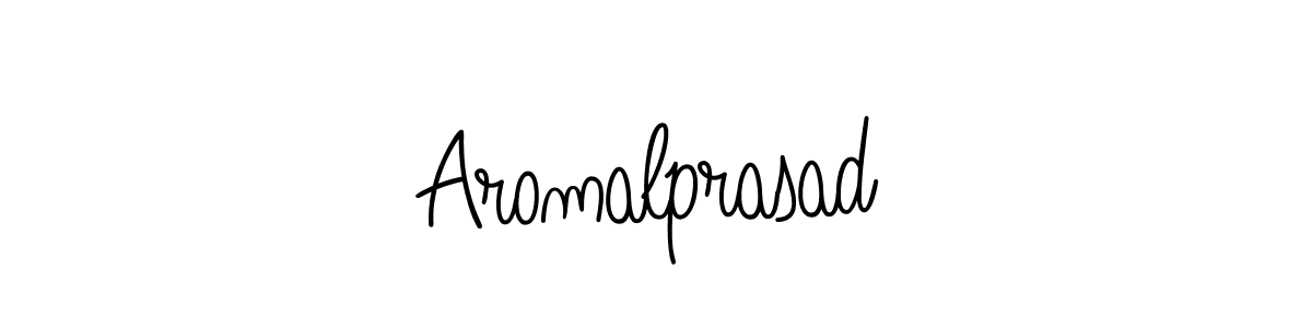 Aromalprasad stylish signature style. Best Handwritten Sign (Angelique-Rose-font-FFP) for my name. Handwritten Signature Collection Ideas for my name Aromalprasad. Aromalprasad signature style 5 images and pictures png