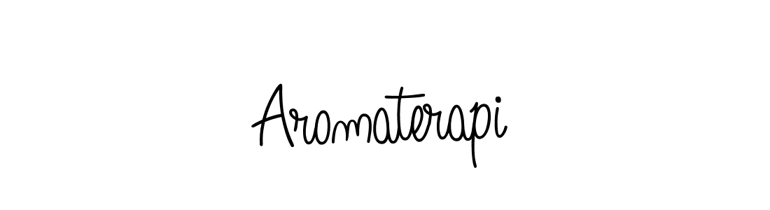 Use a signature maker to create a handwritten signature online. With this signature software, you can design (Angelique-Rose-font-FFP) your own signature for name Aromaterapi. Aromaterapi signature style 5 images and pictures png