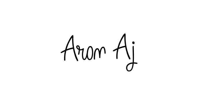 How to Draw Aron Aj signature style? Angelique-Rose-font-FFP is a latest design signature styles for name Aron Aj. Aron Aj signature style 5 images and pictures png