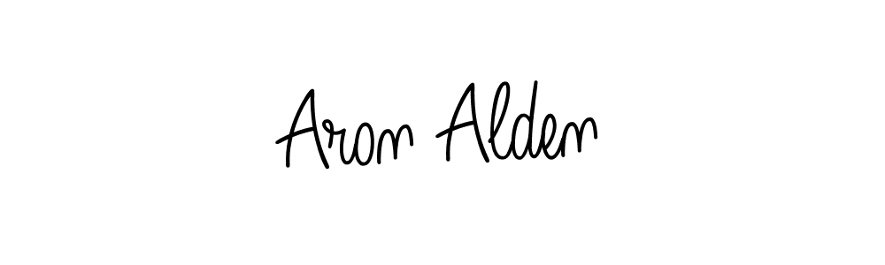 Design your own signature with our free online signature maker. With this signature software, you can create a handwritten (Angelique-Rose-font-FFP) signature for name Aron Alden. Aron Alden signature style 5 images and pictures png