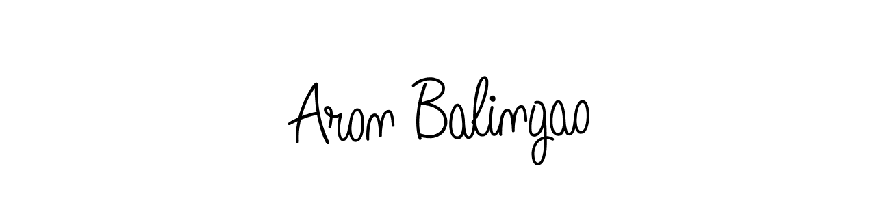 The best way (Angelique-Rose-font-FFP) to make a short signature is to pick only two or three words in your name. The name Aron Balingao include a total of six letters. For converting this name. Aron Balingao signature style 5 images and pictures png
