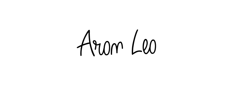 if you are searching for the best signature style for your name Aron Leo. so please give up your signature search. here we have designed multiple signature styles  using Angelique-Rose-font-FFP. Aron Leo signature style 5 images and pictures png