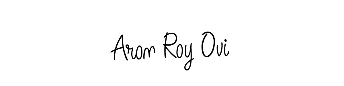 Create a beautiful signature design for name Aron Roy Ovi. With this signature (Angelique-Rose-font-FFP) fonts, you can make a handwritten signature for free. Aron Roy Ovi signature style 5 images and pictures png