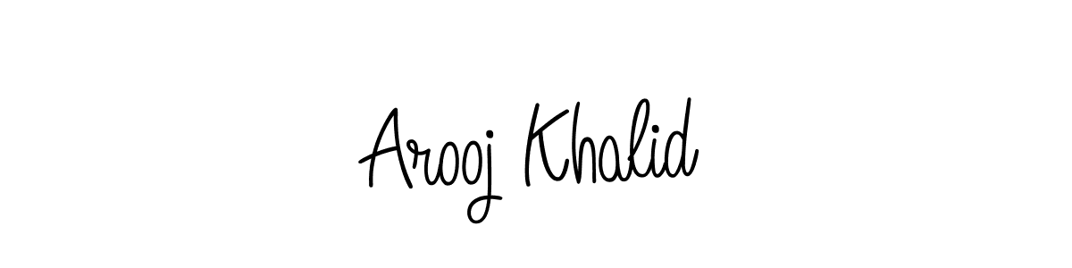 Arooj Khalid stylish signature style. Best Handwritten Sign (Angelique-Rose-font-FFP) for my name. Handwritten Signature Collection Ideas for my name Arooj Khalid. Arooj Khalid signature style 5 images and pictures png