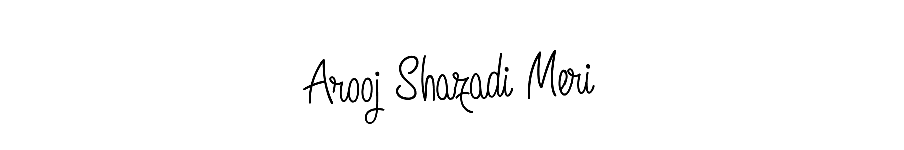 It looks lik you need a new signature style for name Arooj Shazadi Meri. Design unique handwritten (Angelique-Rose-font-FFP) signature with our free signature maker in just a few clicks. Arooj Shazadi Meri signature style 5 images and pictures png