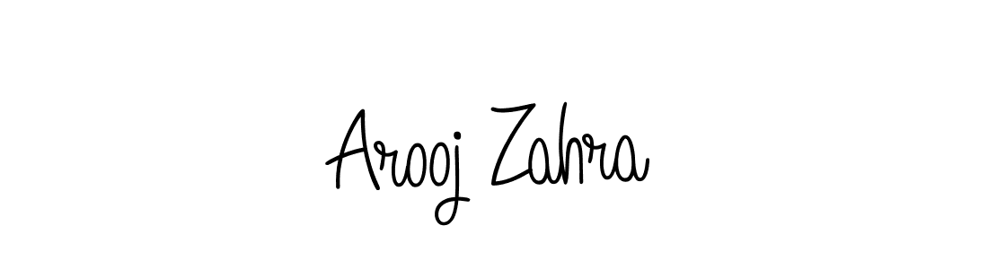 Create a beautiful signature design for name Arooj Zahra. With this signature (Angelique-Rose-font-FFP) fonts, you can make a handwritten signature for free. Arooj Zahra signature style 5 images and pictures png