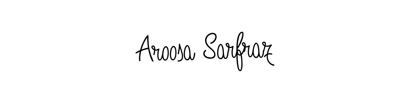 You can use this online signature creator to create a handwritten signature for the name Aroosa Sarfraz. This is the best online autograph maker. Aroosa Sarfraz signature style 5 images and pictures png