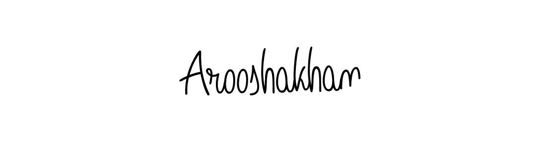 Arooshakhan stylish signature style. Best Handwritten Sign (Angelique-Rose-font-FFP) for my name. Handwritten Signature Collection Ideas for my name Arooshakhan. Arooshakhan signature style 5 images and pictures png